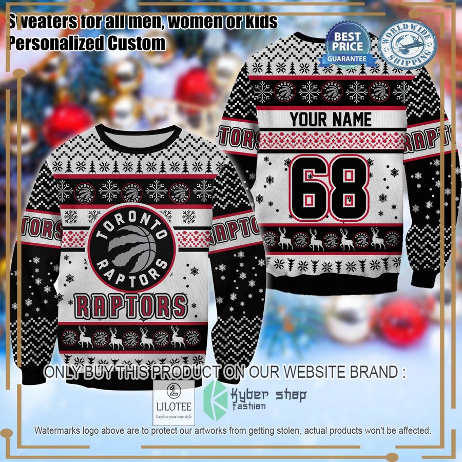 personalized toronto raptors christmas sweater 1 24773