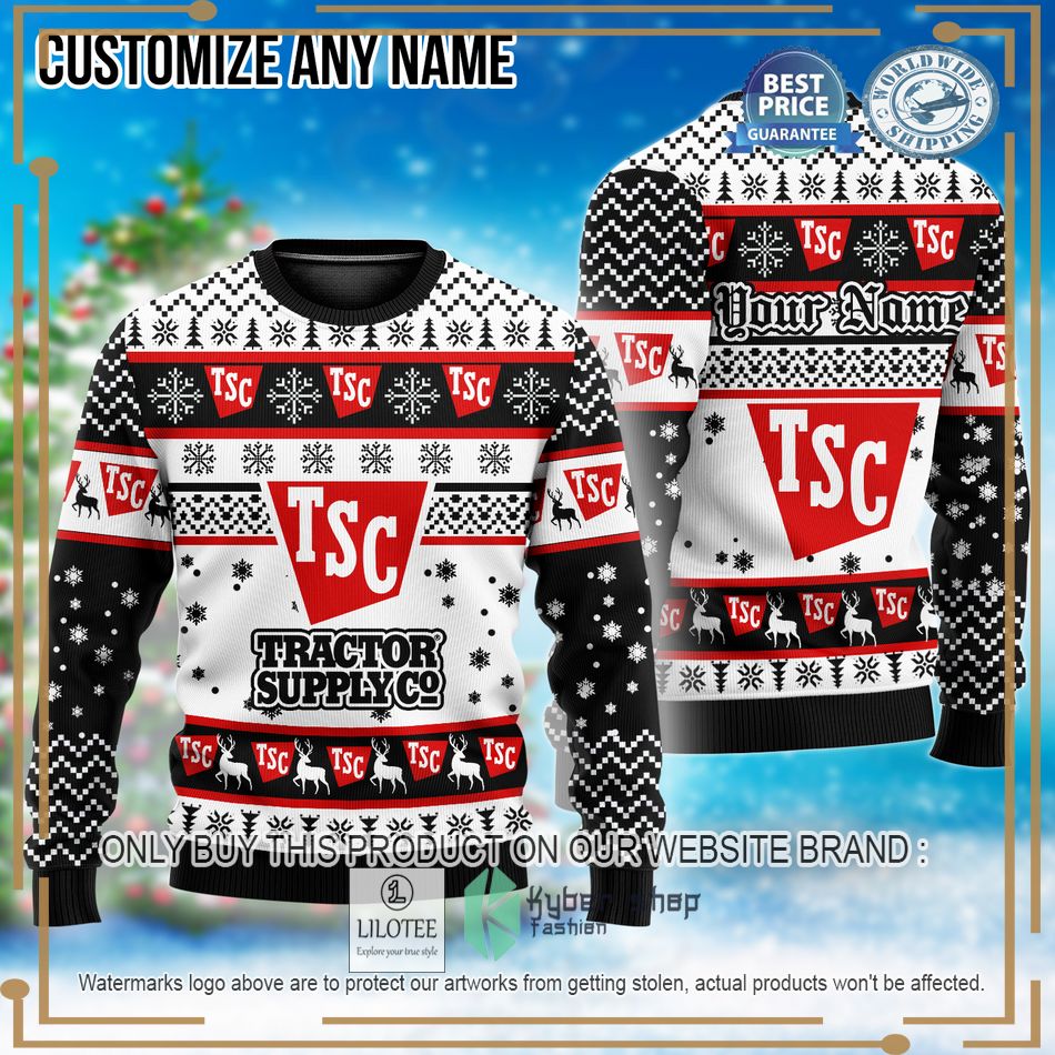 personalized tractor supply custom ugly christmas sweater 1 34639