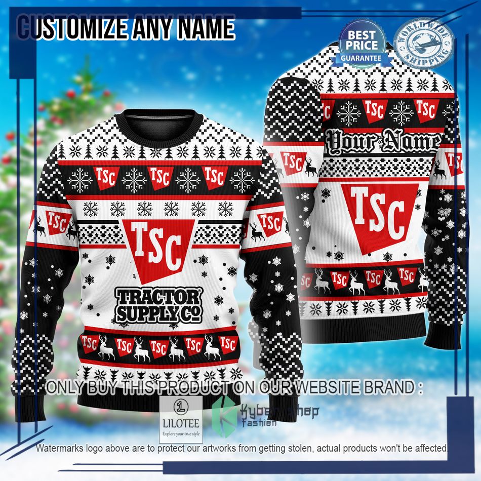 personalized tractor supply custom ugly christmas sweater 1 55063