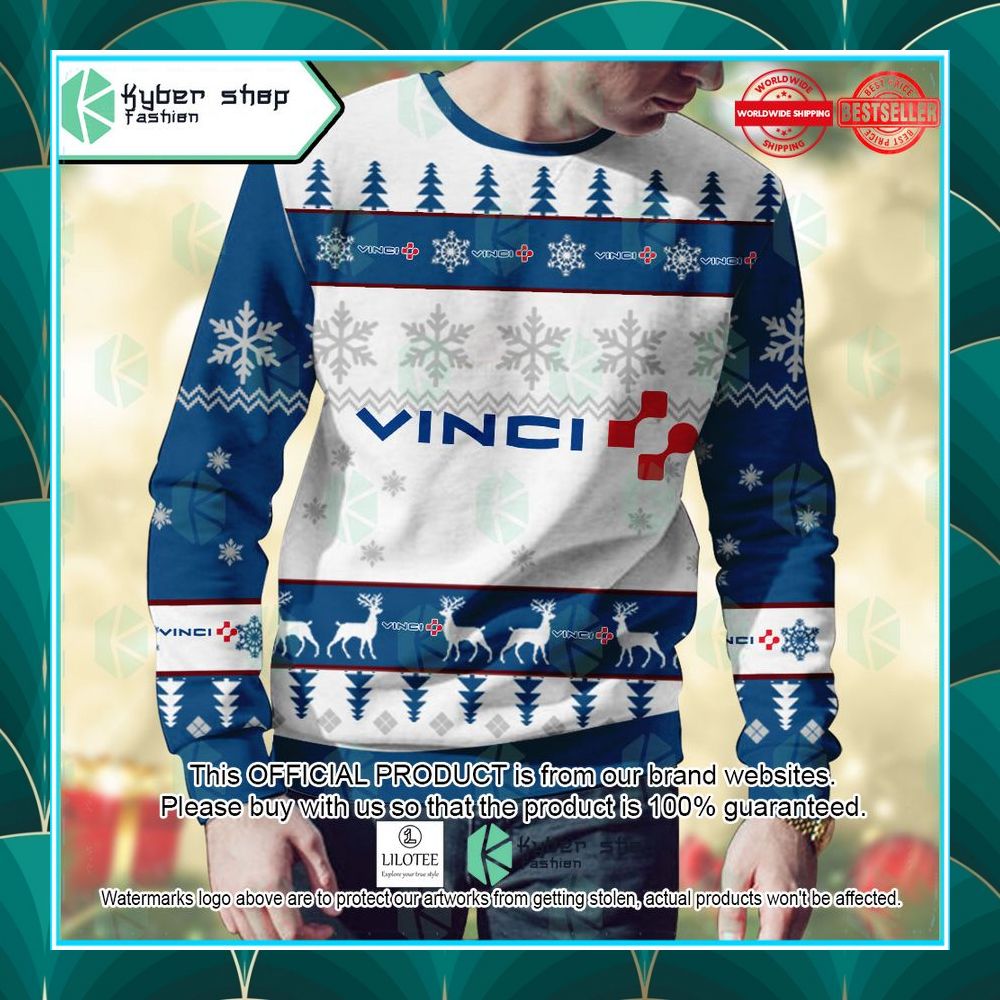 personalized vinci christmas sweater 2 973