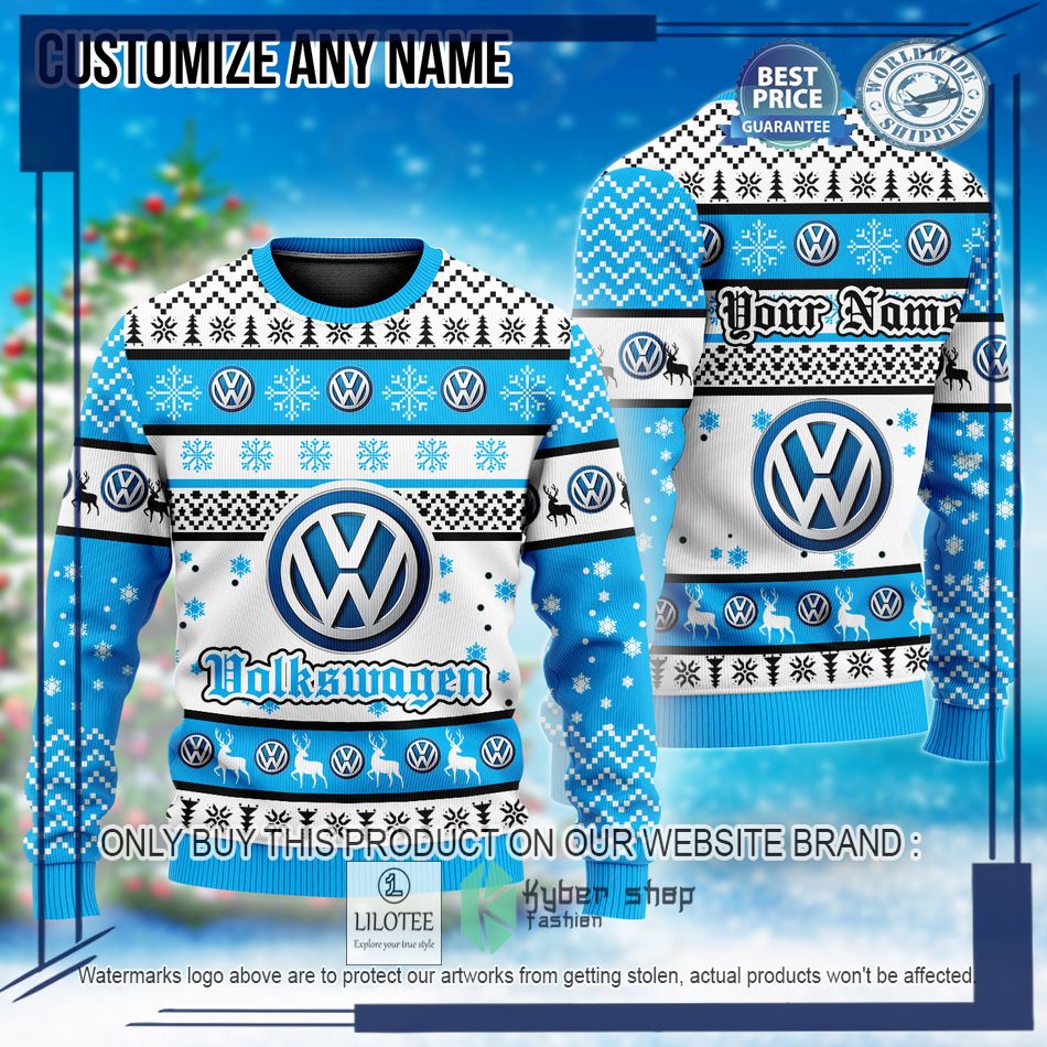 personalized volkswagen custom ugly christmas sweater 1 37262