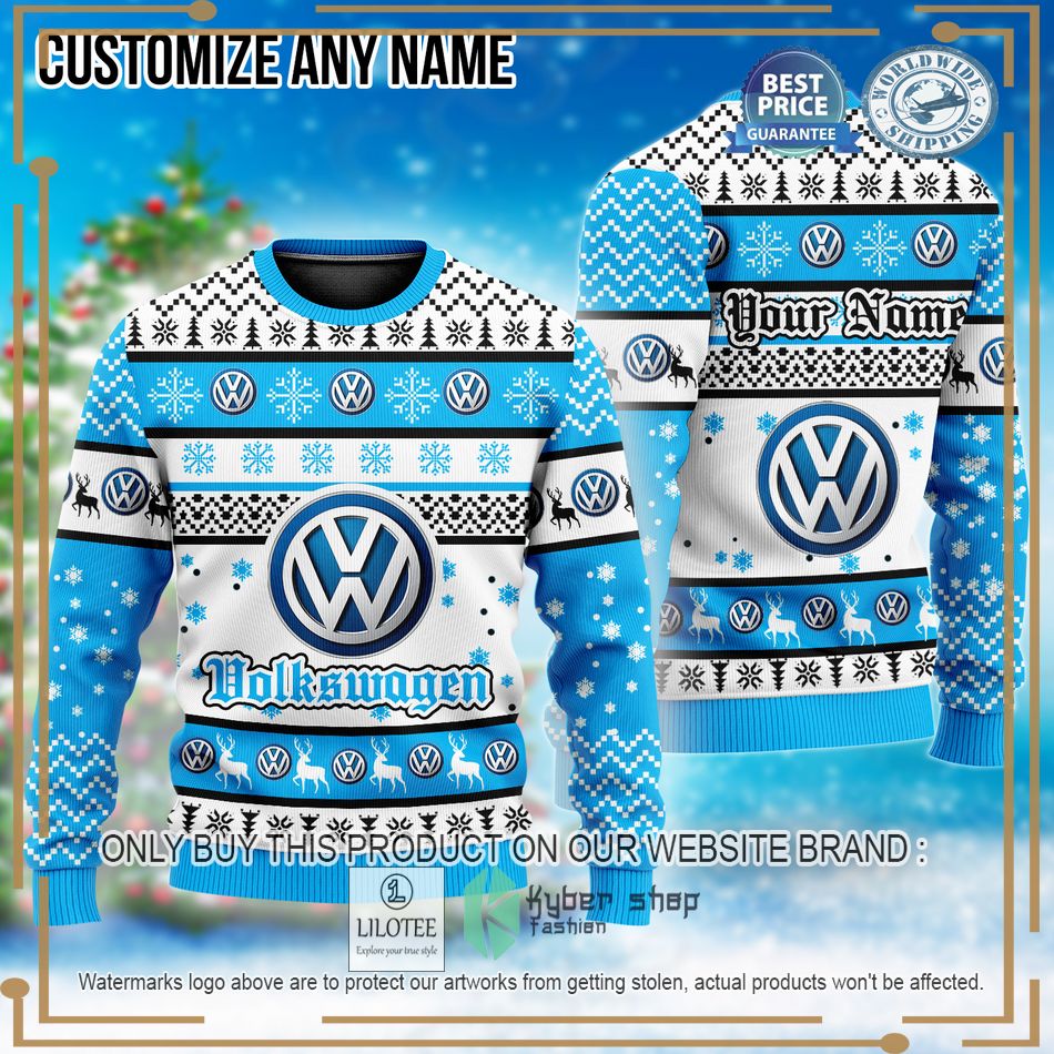 personalized volkswagen custom ugly christmas sweater 1 78480