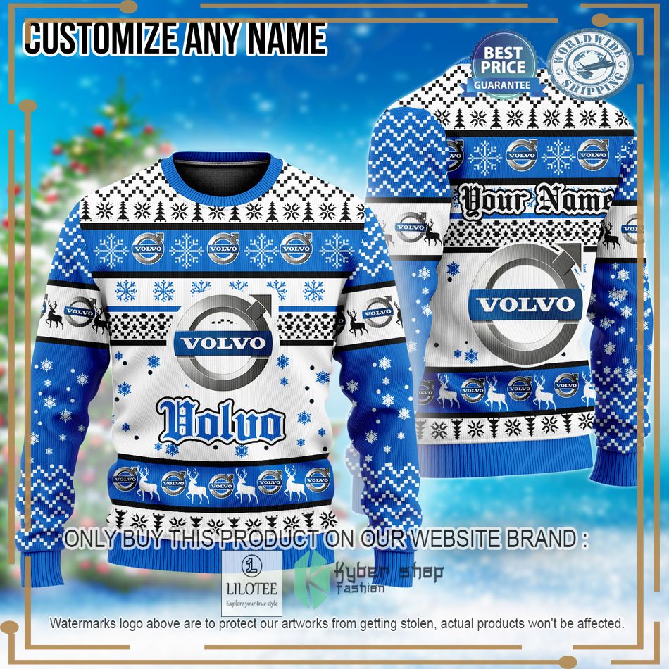 personalized volvo custom ugly christmas sweater 1 19200