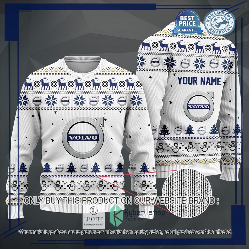 personalized volvo white christmas sweater hoodie sweater 2 39919