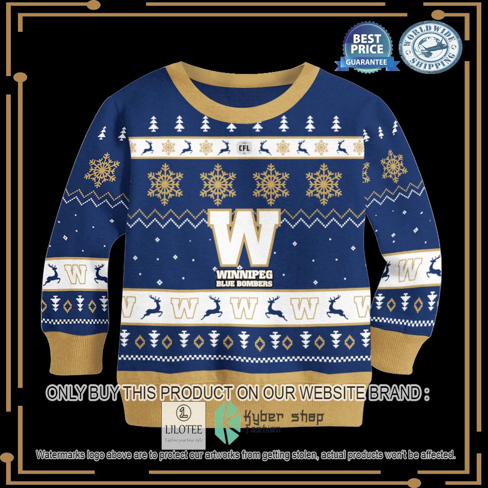 personalized winnipeg blue bombers christmas sweater 2 65742