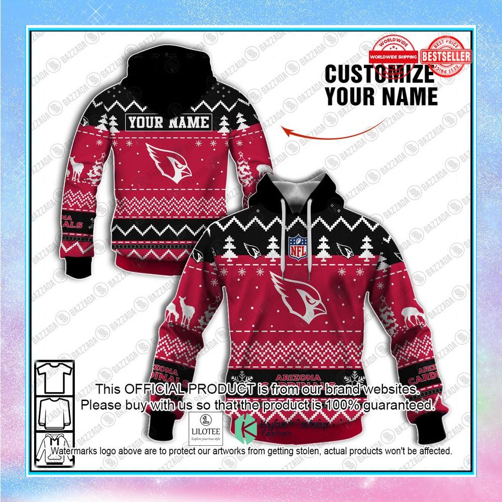 personalized xmas arizona cardinals shirt hoodie 1 464