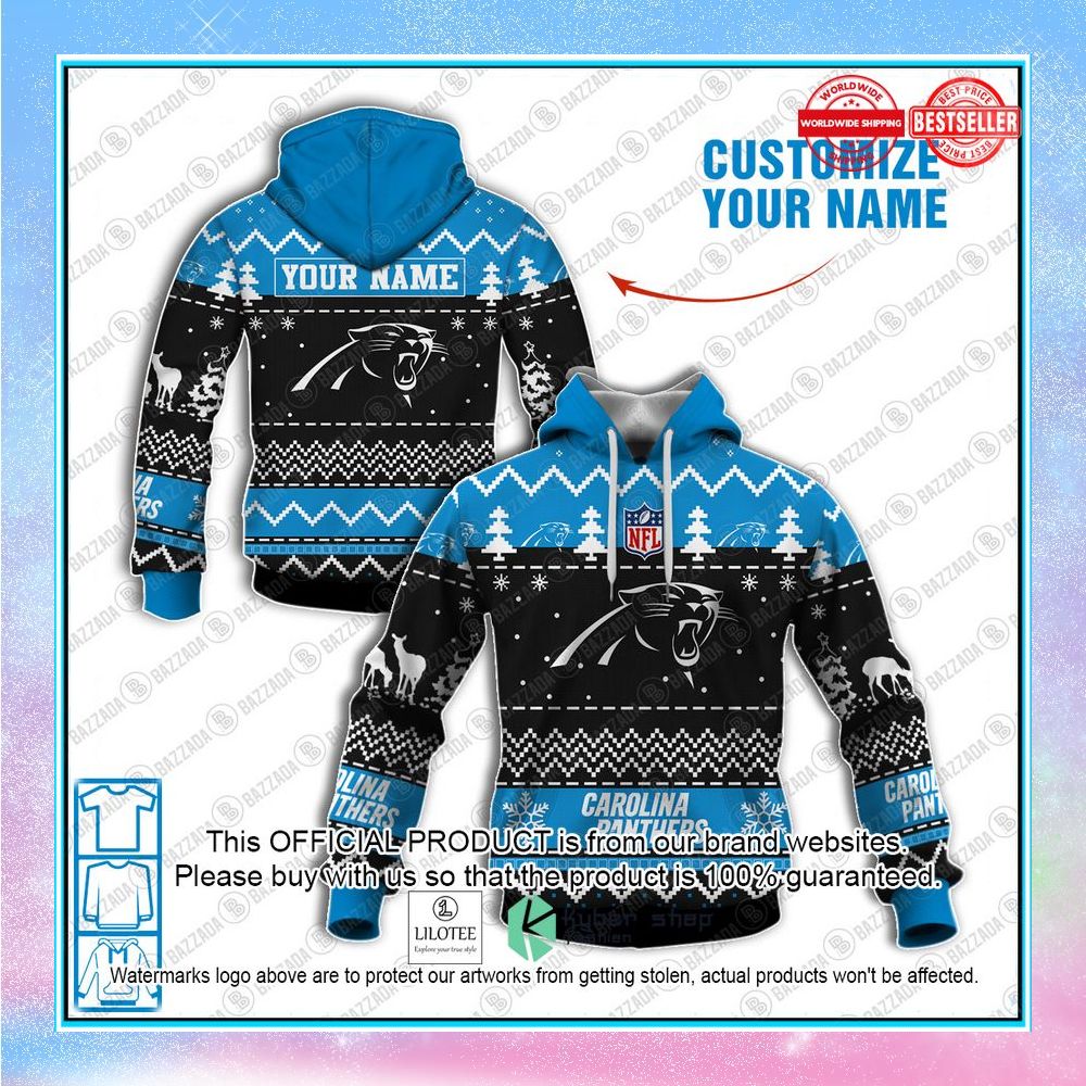 personalized xmas carolina panthers shirt hoodie 1 433