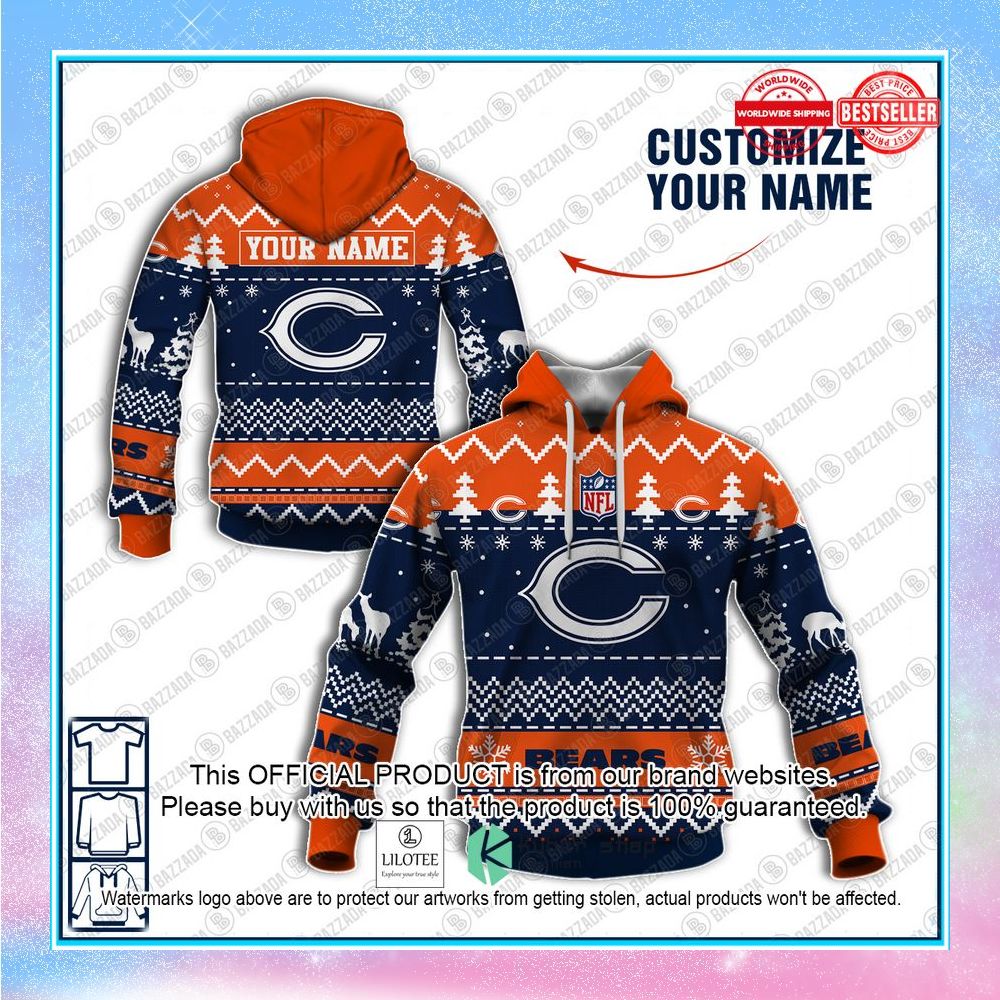 personalized xmas chicago bears shirt hoodie 1 317