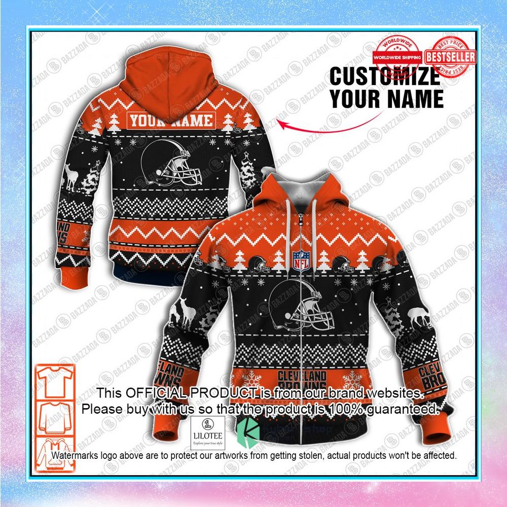 personalized xmas cleveland browns shirt hoodie 2 222