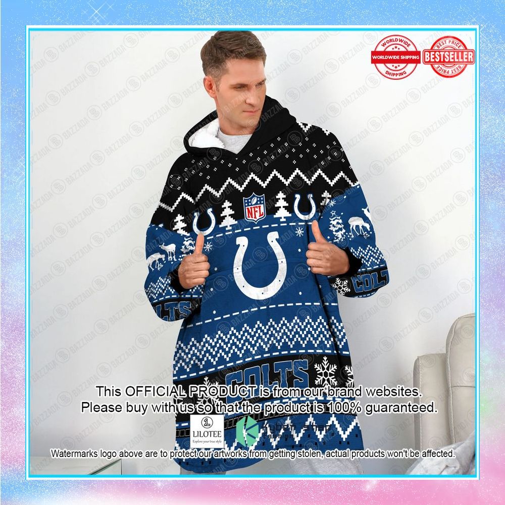 personalized xmas indianapolis colts oodie blanket hoodie 2 948