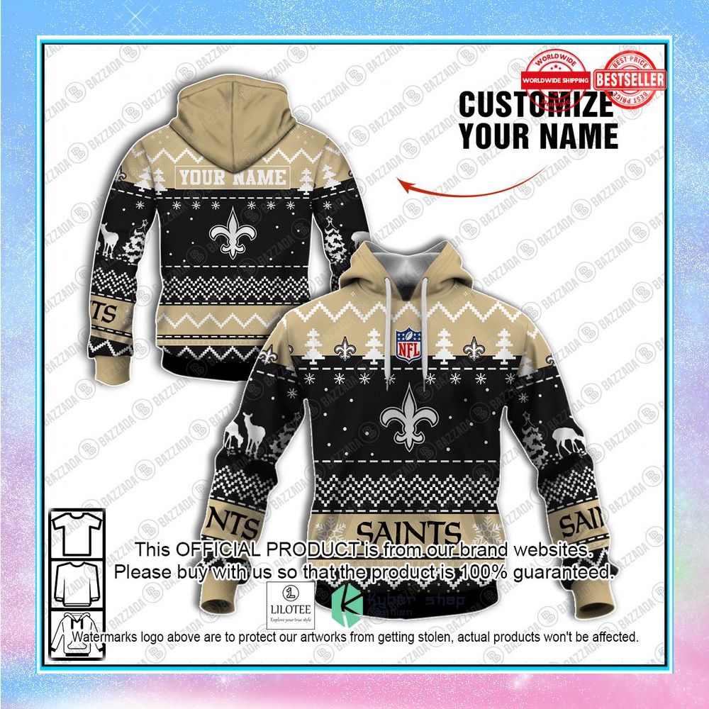 personalized xmas new orleans saints shirt hoodie 1 835