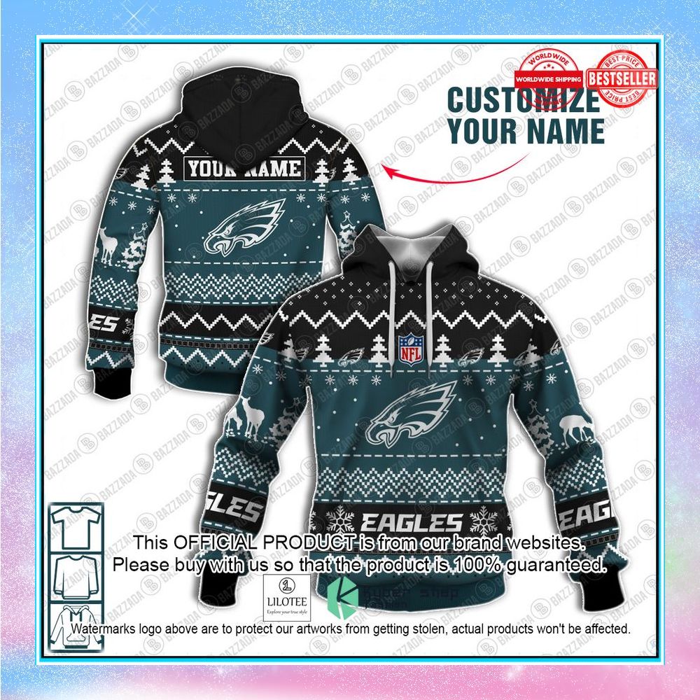 personalized xmas philadelphia eagles shirt hoodie 1 86
