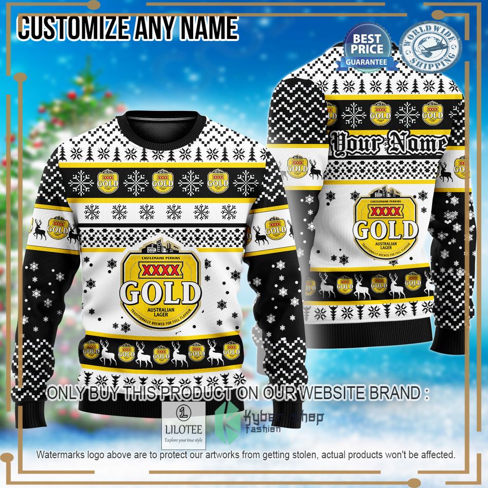 personalized xxxx gold custom ugly christmas sweater 1 39015