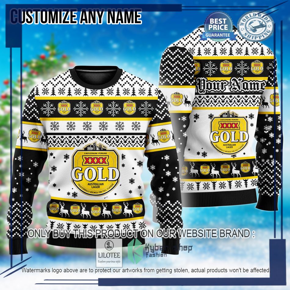 personalized xxxx gold custom ugly christmas sweater 1 43172