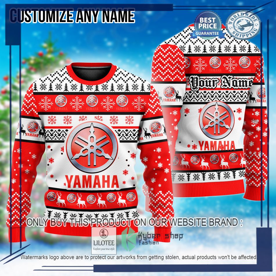 personalized yamaha custom ugly christmas sweater 1 4756