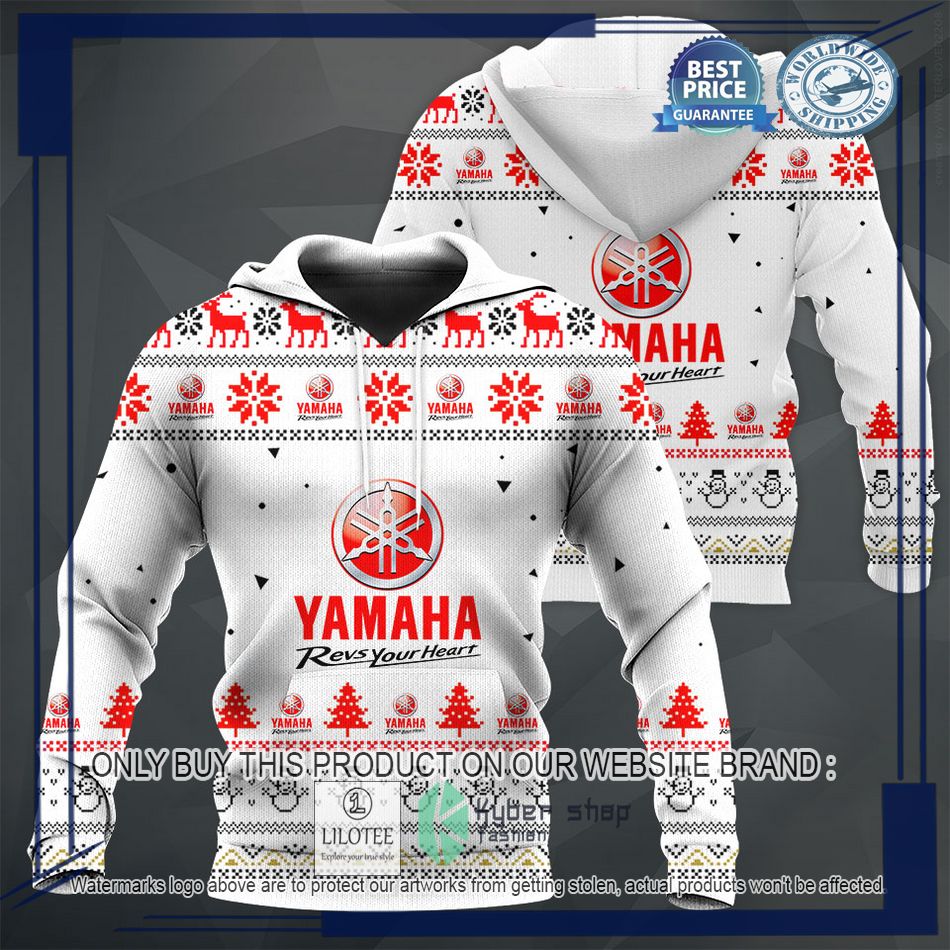 personalized yamaha white christmas sweater hoodie sweater 1 19810