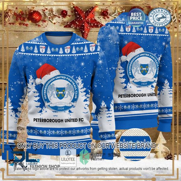 peterborough united f c blue christmas sweater 1 89169
