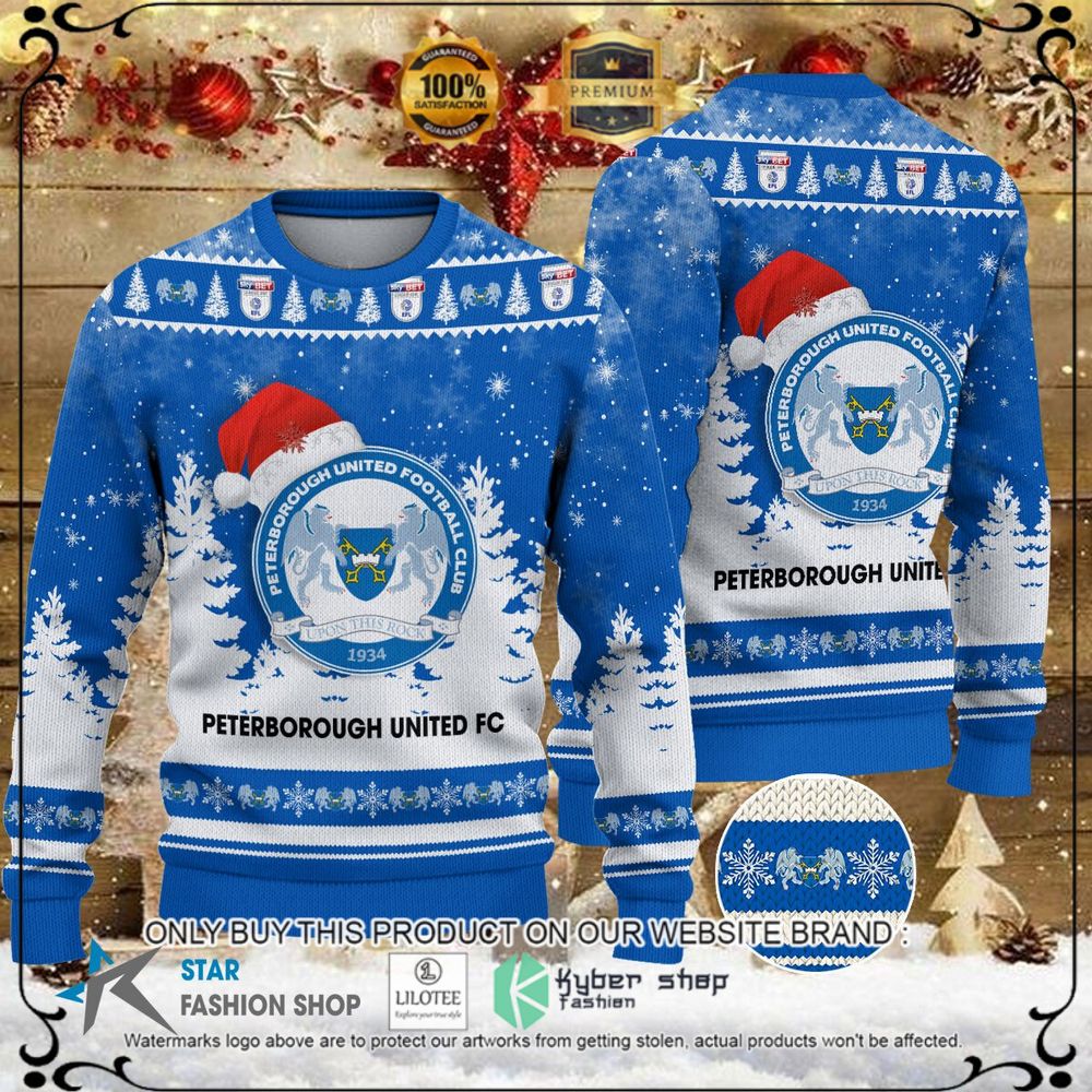 peterborough united fc blue white christmas sweater 1 38452