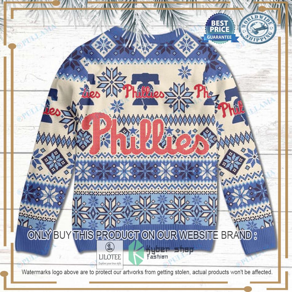 philadelphia phillies blue ugly christmas sweater 2 23146