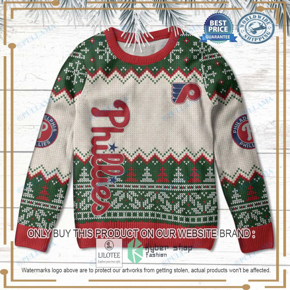 philadelphia phillies logo ugly christmas sweater 2 66034