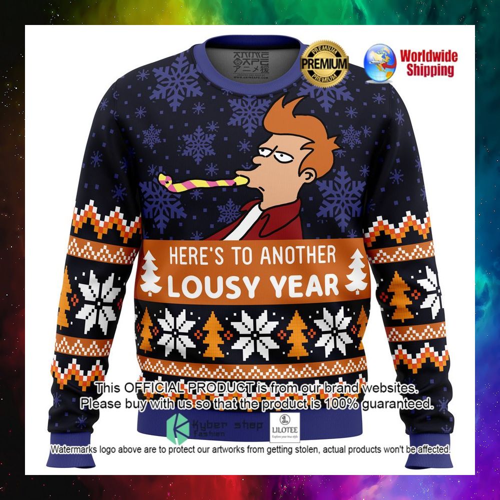 philip j fry heres to another lousy year christmas sweater 1 868