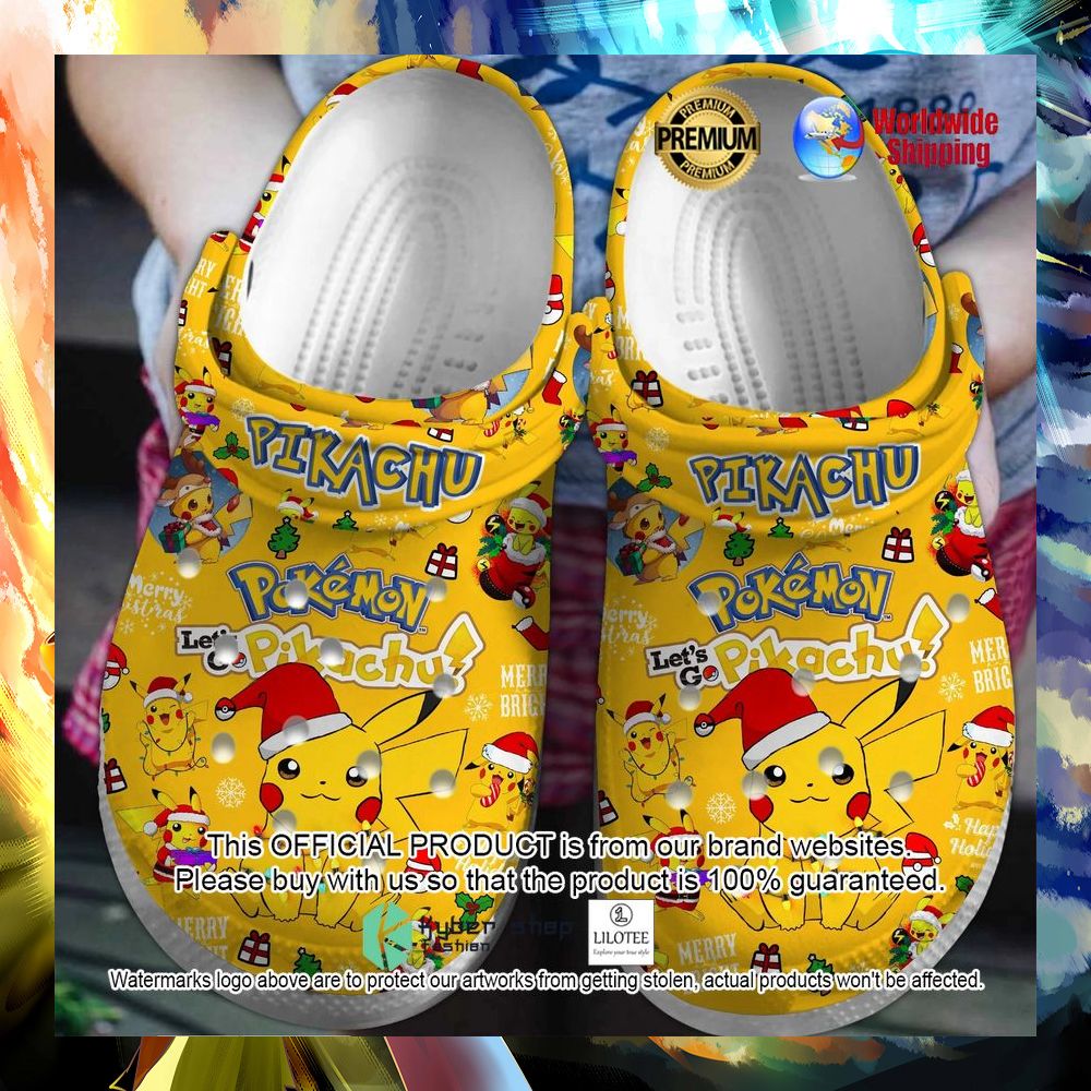 pikachu pokemon christmas yellow crocs shoes 1 449