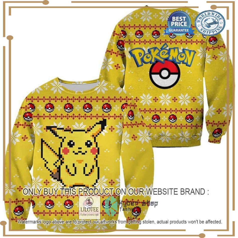 Pikachu Pokemon Sweater, Hoodie - LIMITED EDITION 12