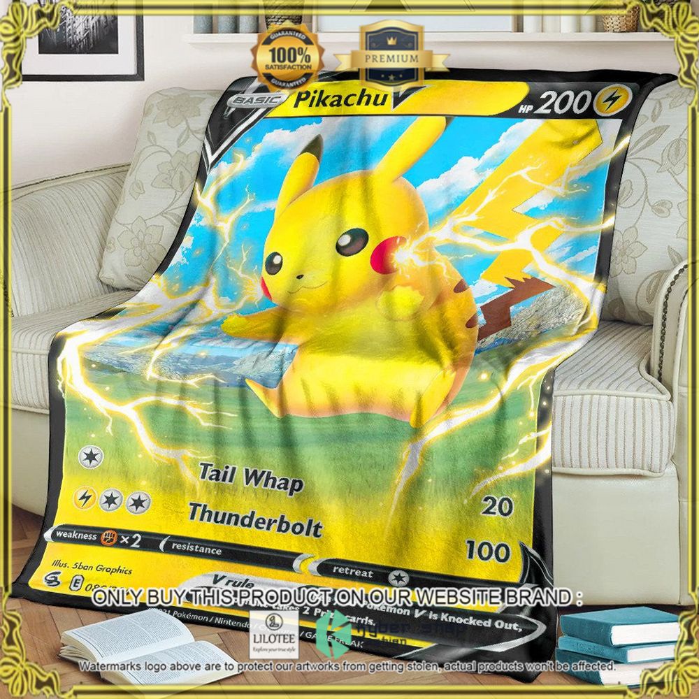 Pikachu V Fusion Strikes Custom Pokemon Soft Blanket - LIMITED EDITION 8