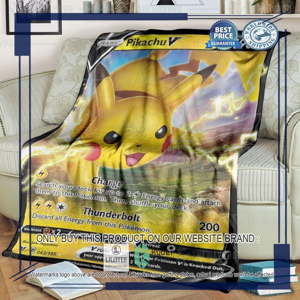 Pikachu V Vivid Voltage Pokemon Blanket - LIMITED EDITION 6