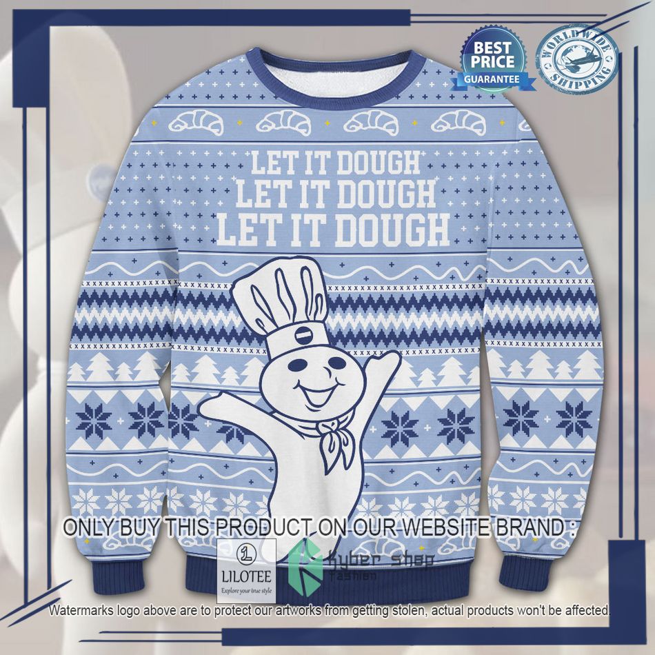 pillsbury doughboy let it dough christmas sweater 1 96614