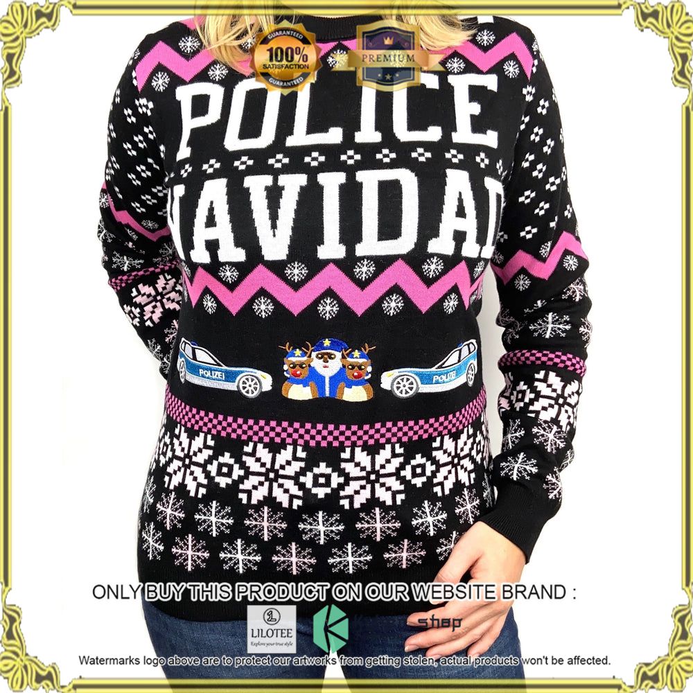 Pink Police Navidad Christmas Sweater - LIMITED EDITION 14