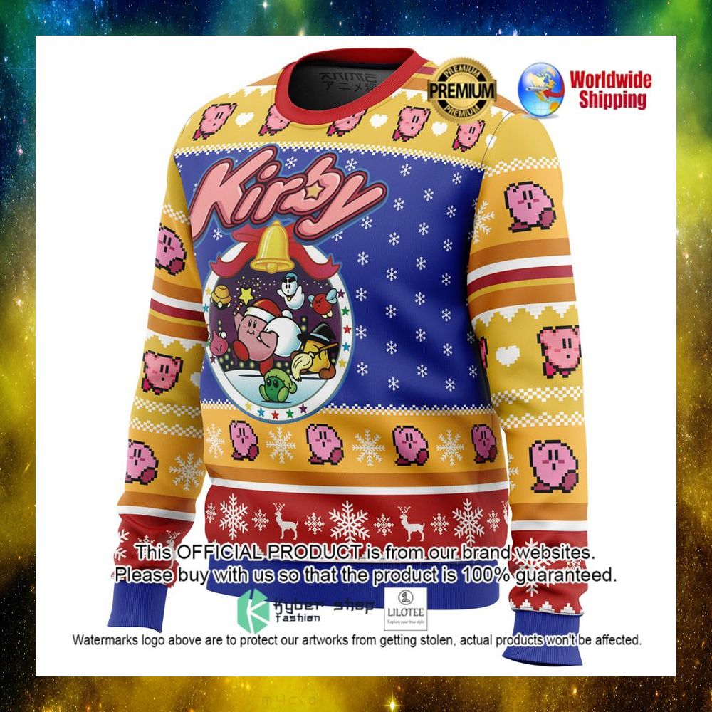 pink puff kirby christmas sweater 1 809