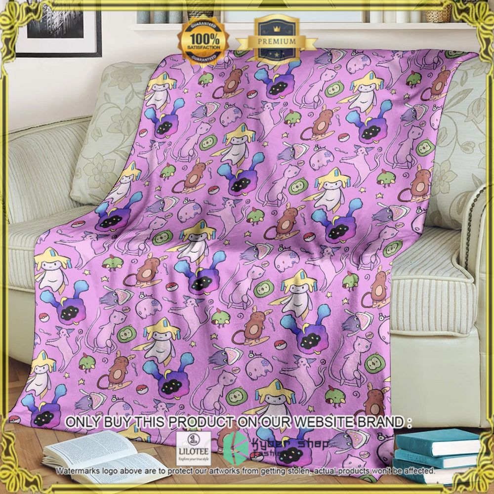 Pink Seamless Pattern Custom Pokemon Soft Blanket - LIMITED EDITION 6
