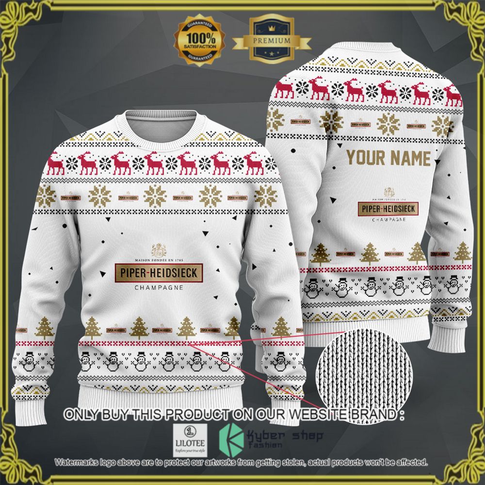 piper heidsieck champagne your name white christmas sweater hoodie sweater 1 36466