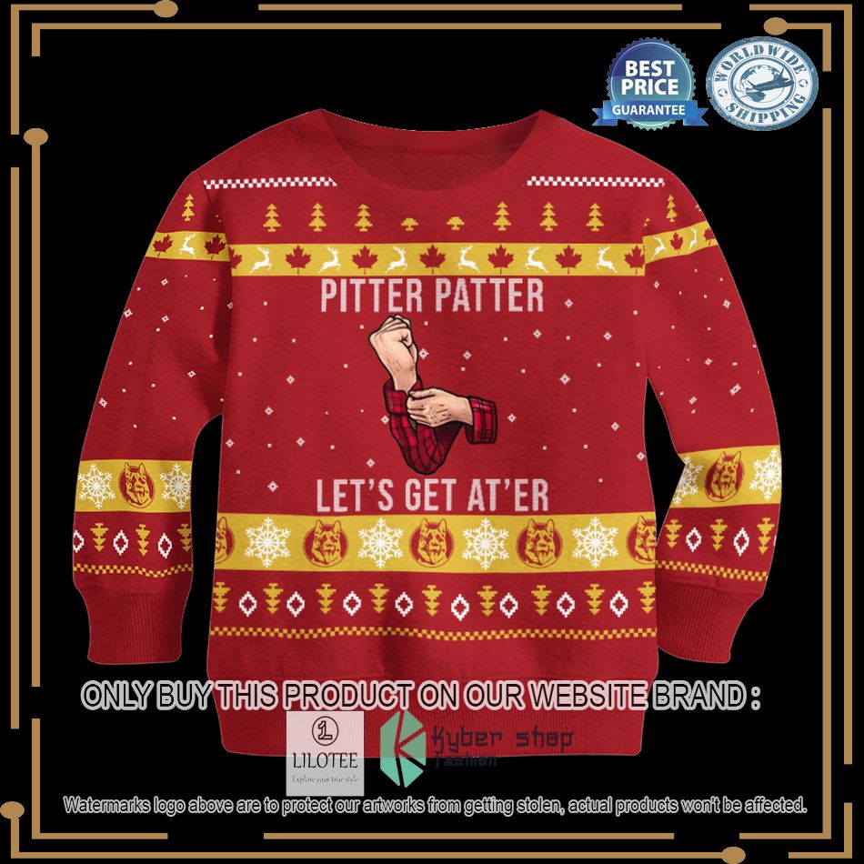 pitter patter lets get at er red christmas sweater 2 96027