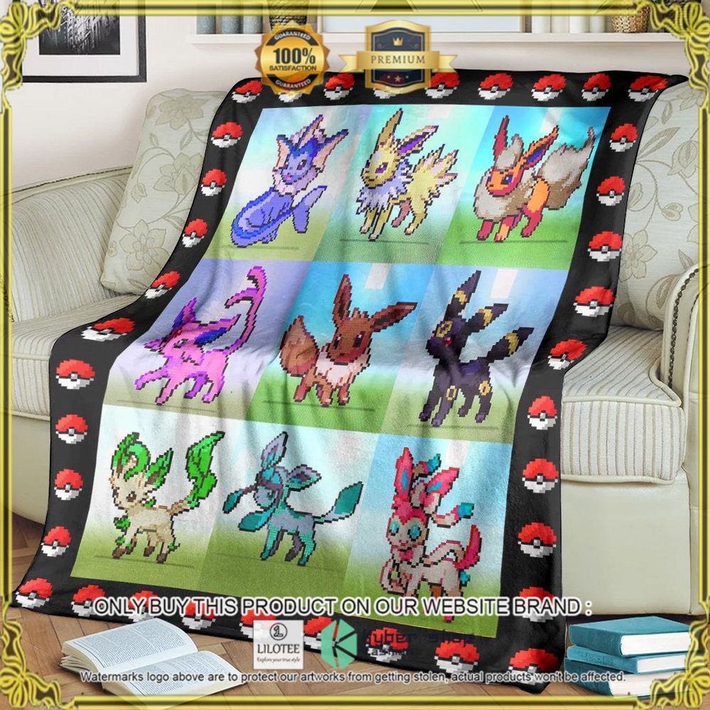 Pixel Eevee Custom Pokemon Soft Blanket - LIMITED EDITION 8