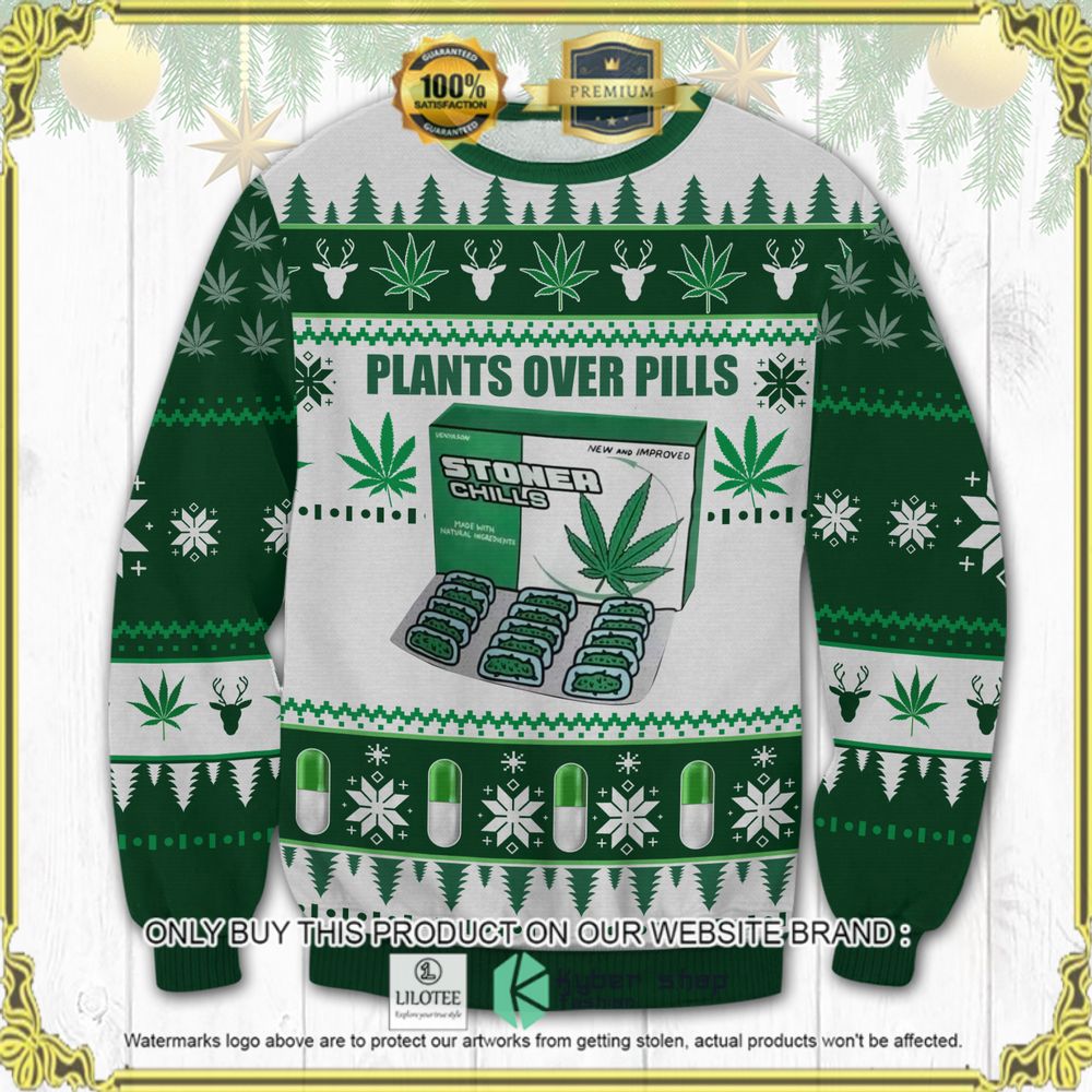 plants over pills ugly sweater 1 94357