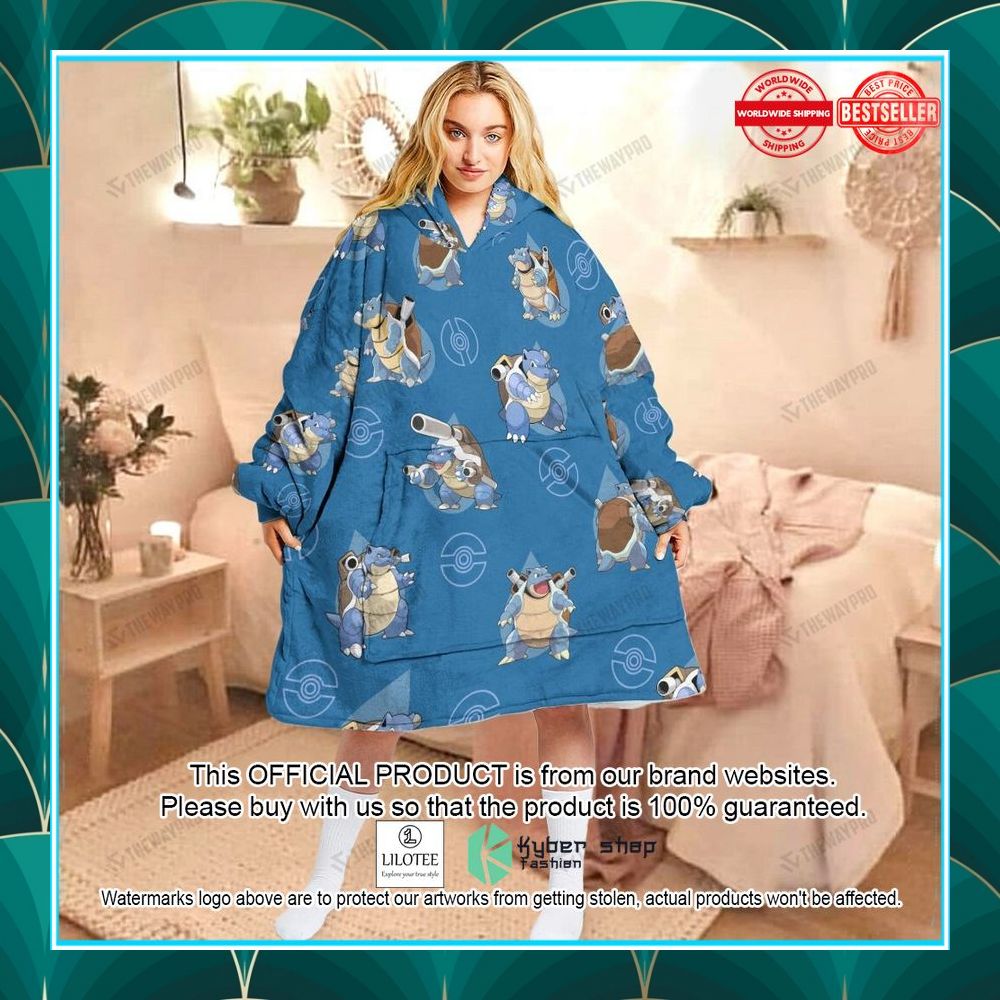 pokemon blastoise blue oodie blanket hoodie 1 39