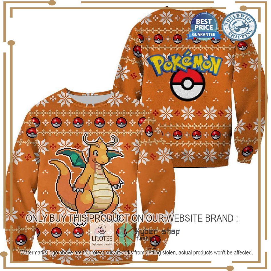 Pokemon Dragonite Ugly Christmas Sweater 2