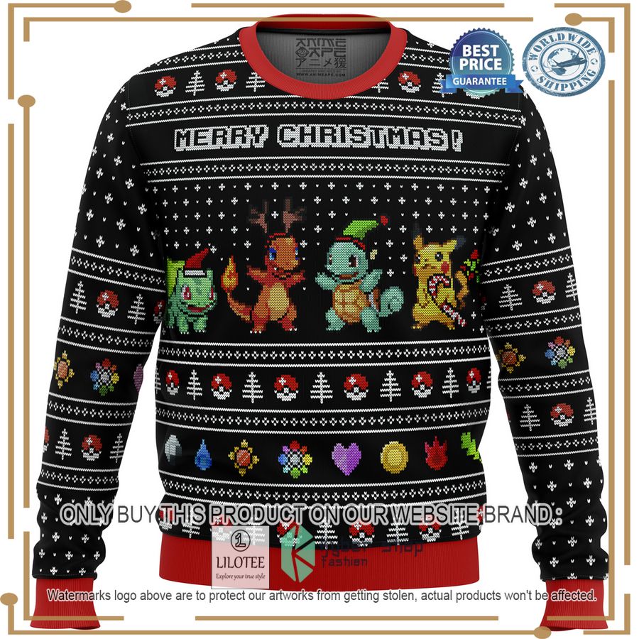 pokemon kanto starters christmas sweater 1 55961