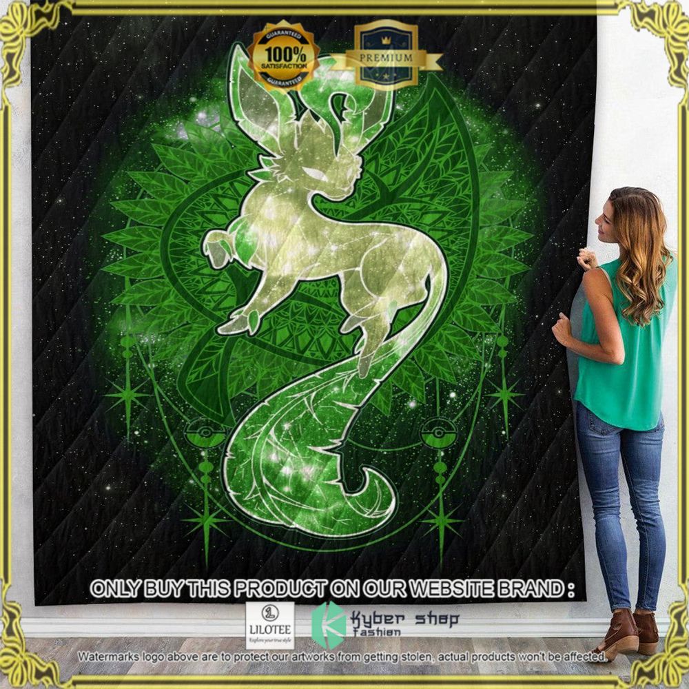 Pokemon Leafeon Starry Custom Quilt - LIMITED EDITION 8