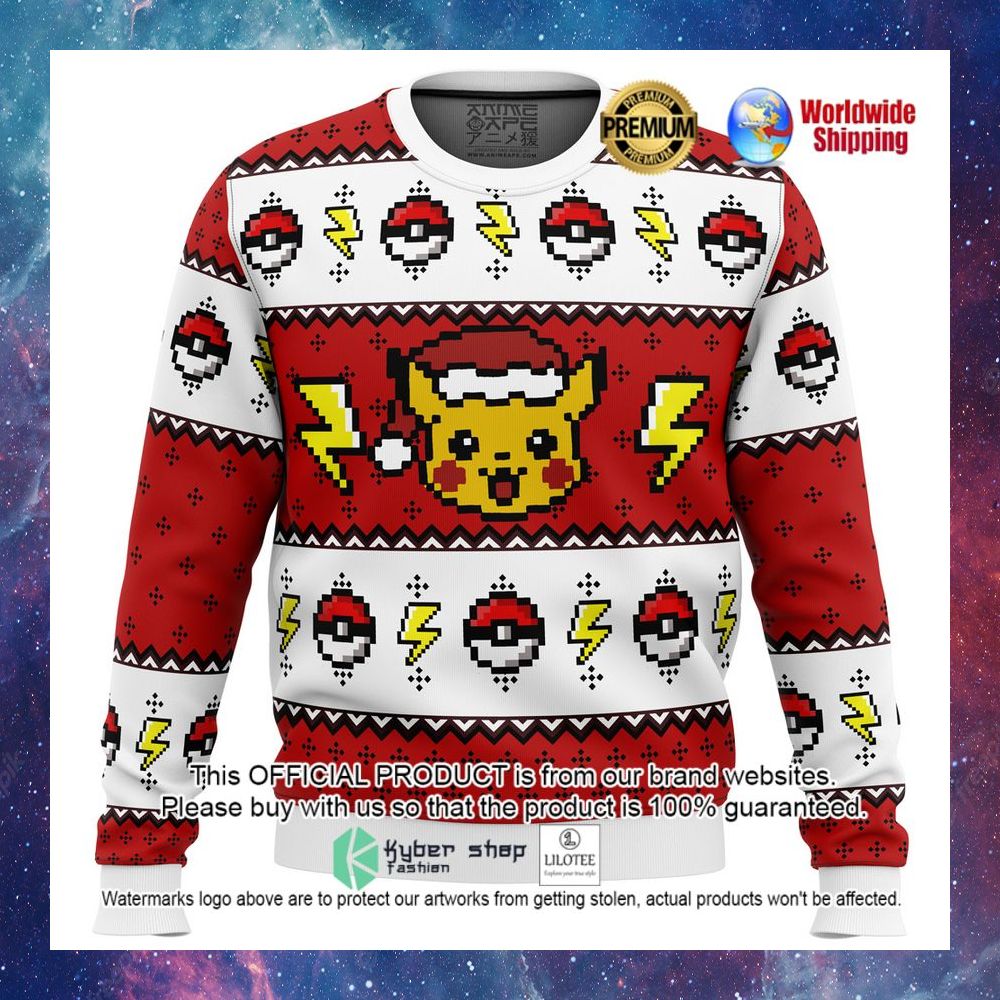 pokemon pikachu anime christmas sweater 1 16