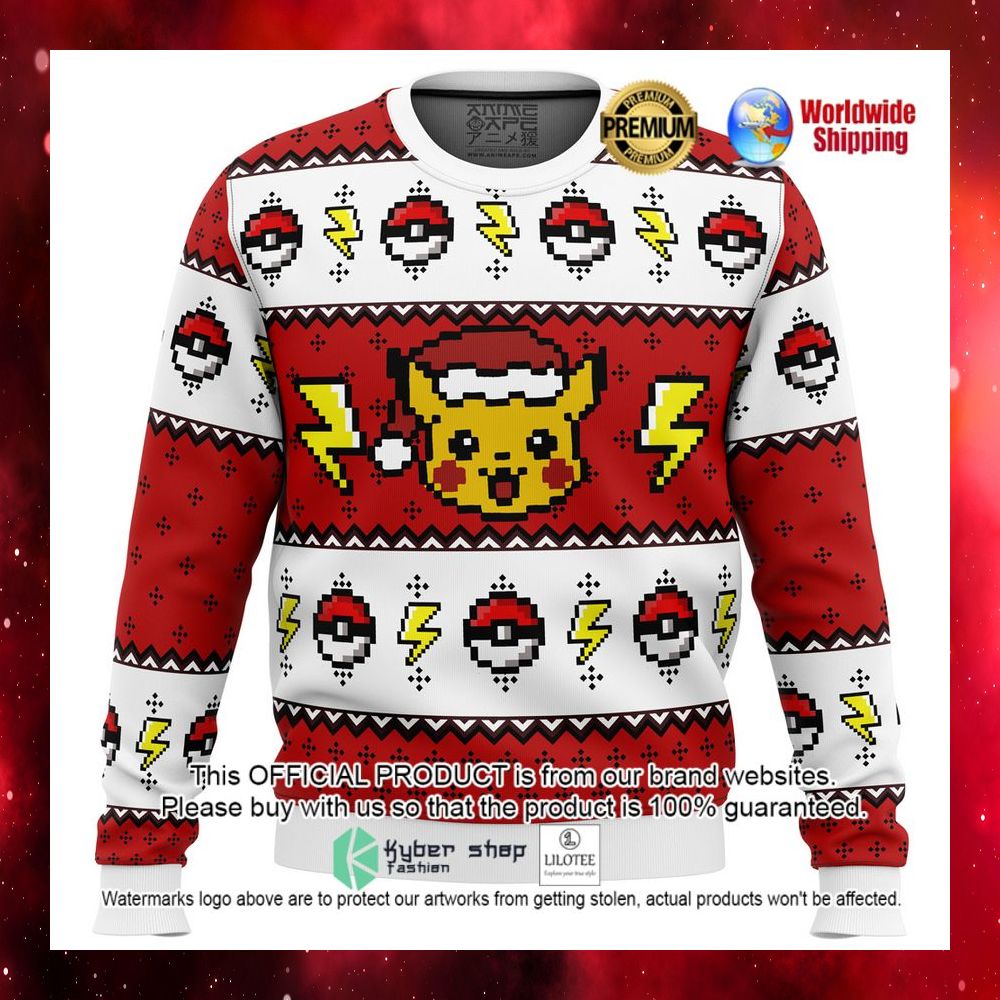pokemon pikachu anime christmas sweater 1 823