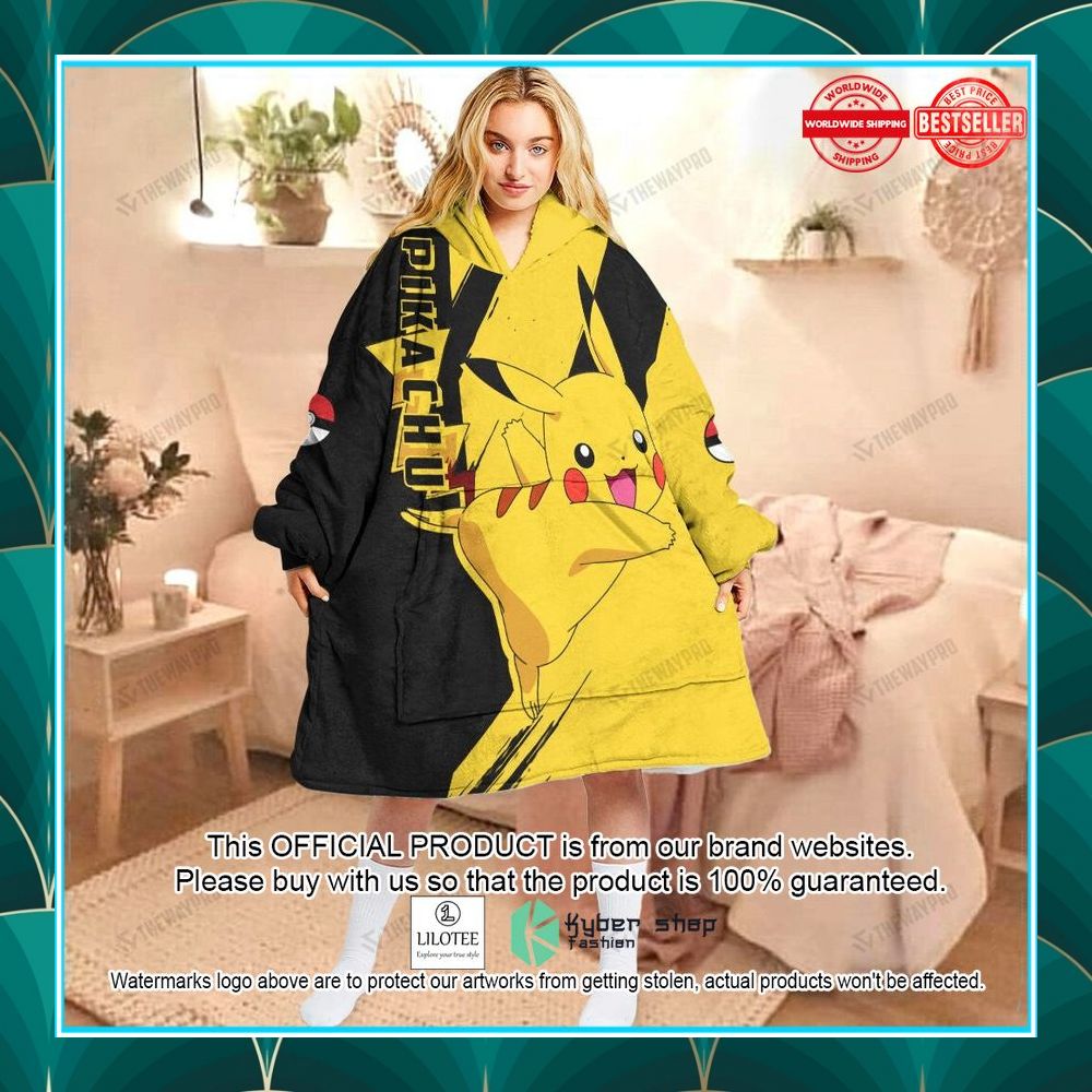 pokemon pikachu oodie blanket hoodie 1 958