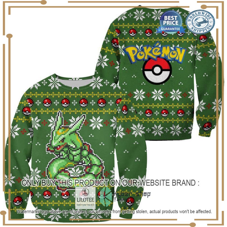 Pokemon Rayquaza Ugly Christmas Sweater 3