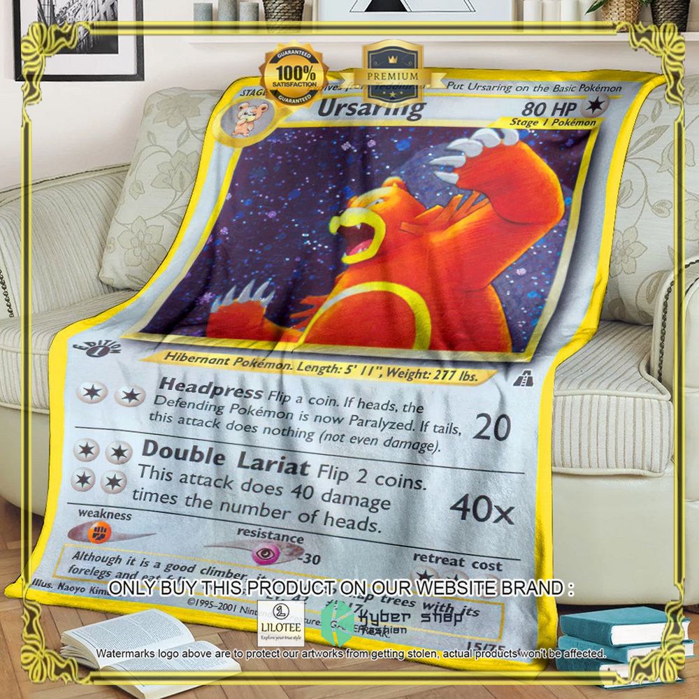 Pokemon Ursaring Neo Discovery Anime Blanket - LIMITED EDITION 6
