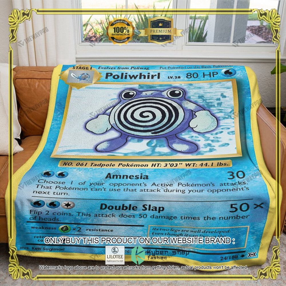Poliwhirl Anime Pokemon Blanket - LIMITED EDITION 4