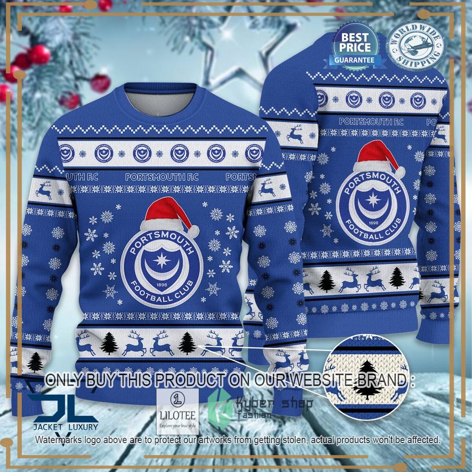 Portsmouth F.C EFL Ugly Christmas Sweater - LIMITED EDITION 6