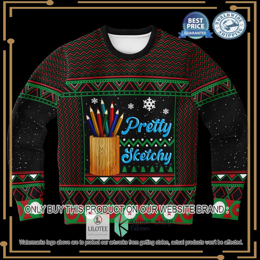pretty sketchy christmas sweater 1 442