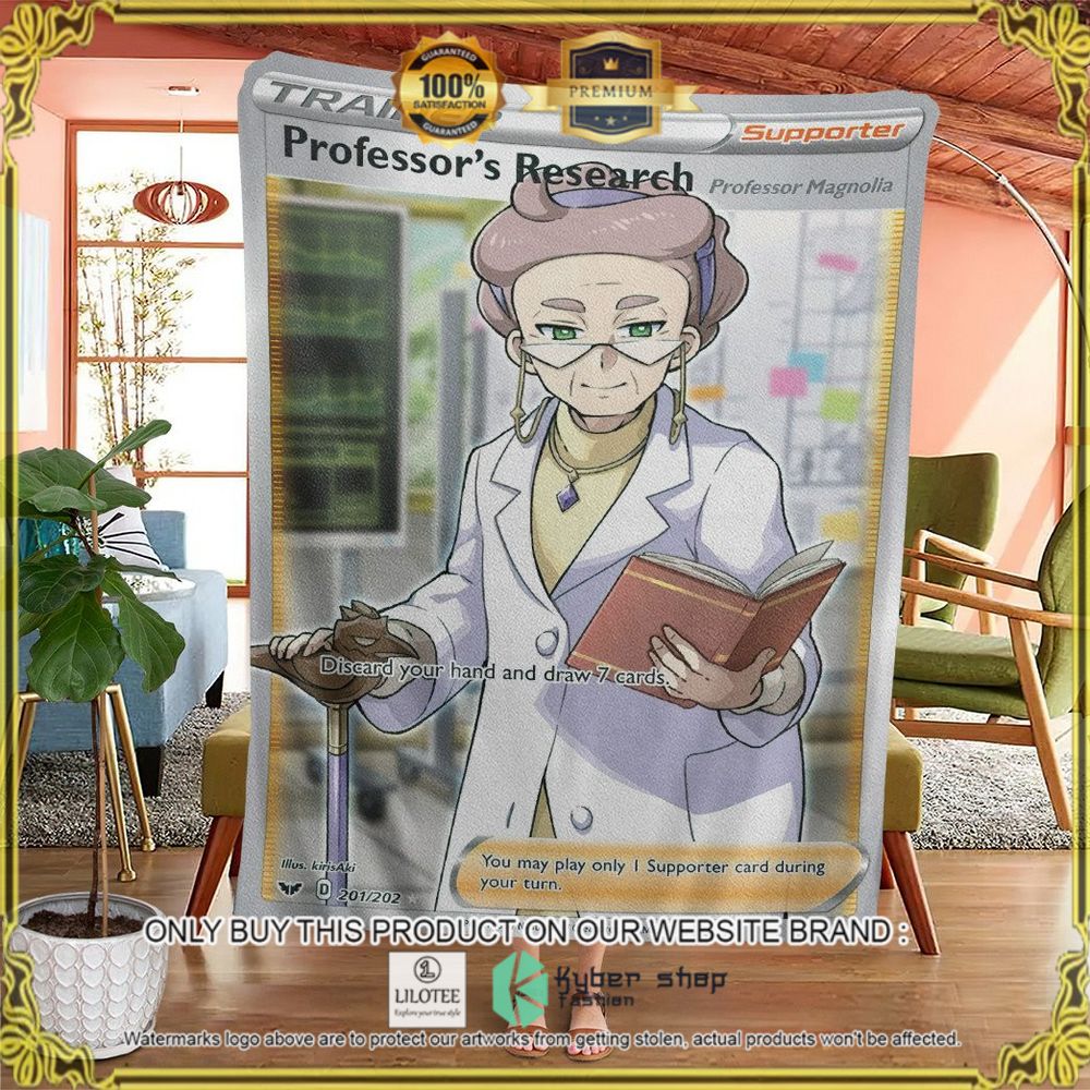 Professor's Research Trainer Custom Pokemon Soft Blanket - LIMITED EDITION 4 Professor's Research Trainer Custom Pokemon Soft Blanket - LIMITED EDITION - Image 4